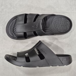 NuuSol Stanley slide sandals men's 10 black molded comfort walking